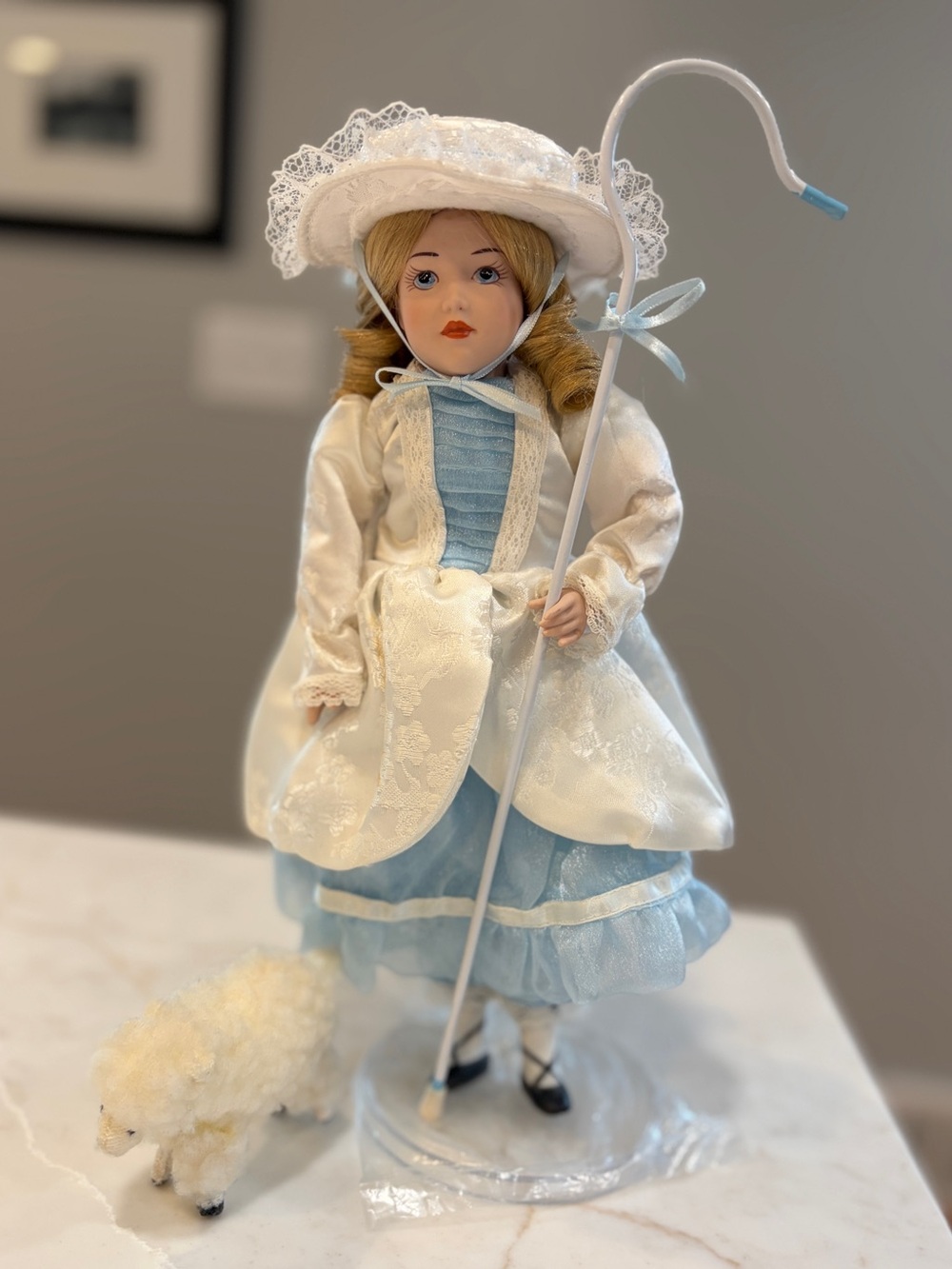 Vintage Little Bo Peep Porcelain Doll - 1987 Danbury Mint